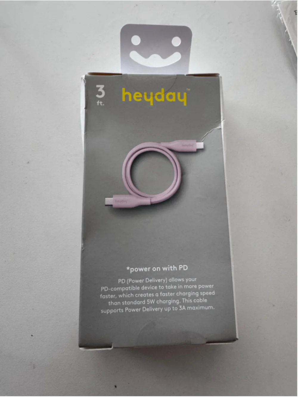 Heyday USB-C to USB-C 3ft Fast Charging Cable - Purple